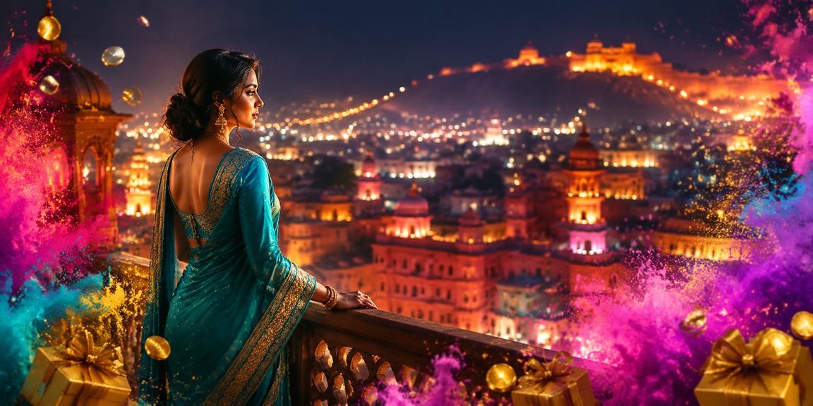 Terms and conditions concept with Jaipur backdrop